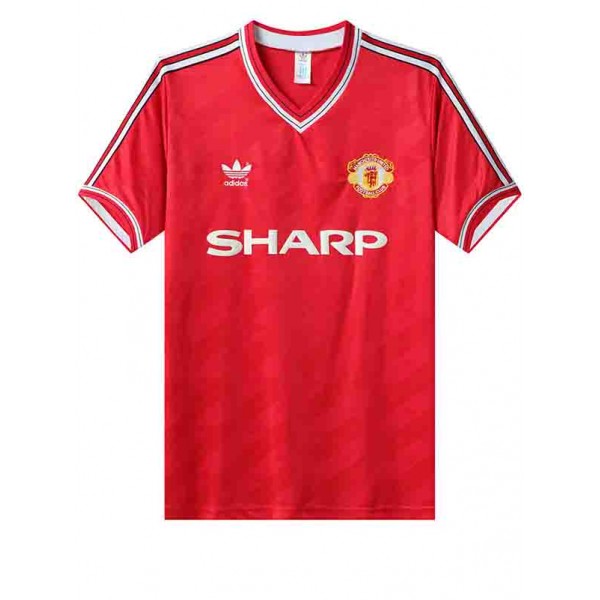 Manchester United home jersey mens retro shirt 1986-1988